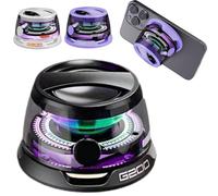 G200 Magnetic Bluetooth Speaker, Wireless Phone Stand Gaming Speaker,Mini Speakers Wireless, Waterproof Portable Speaker for Shower, Outdoor, Golf, Gifts for Teens Christmas Holiday (black)