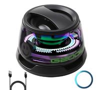G200 Mini Magnetic Bluetooth Speaker Magnetic Wireless Phone Bluetooth Speakers Compact with Multi RGB Color Light Show-3D Surround Sound Stand for Shower Kitchen Outdoor Travel Golf Gift Black
