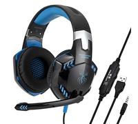 G2000 headset, head-mounted gaming headset, rubber oil craft red