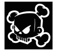 G211 15 * 15CM Angry Cartoon Character Avatar Ken Block Skull Personality Car Stickers For Window Body Decoration Decal (Color : G211 WHITE, Size : 15CMX15CM)