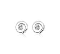G23 Lovely Titanium Stud Earrings Evil EyeSpiral Girls Earring Charms, 20G Dainty Cute Cubic Zirconia Earrings Titanium Hypoallergenic Earrings for Girl Women Valentine's Day Christmas Birthday