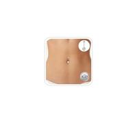 G23 Titanium Belly Button Bars Belly Bar Long White CZ Silver 14G 8MM