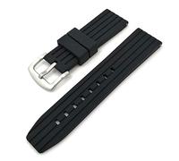 g24 20mm Watch Strap Silicone Soft Rubber Replacement Black Watch Band for Men and Women Rubber Waffle Strap Suitable