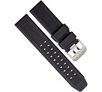 g24 23mm Replacement Black Silicone Rubber Watch Band Strap
