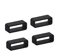 g24 4Packs 18mm 20mm 22mm 23mm 24mm 26mm 28mm 30mm 32mm Black Rubber Replacement Watch Strap Band Keeper Holder Retainer Loops, 22 mm, Modern