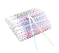 G2PLUS 100 PCS Lip Brushes - Multi-colored Lip Wands - Crystal Lipstick Lip Applicator Wands for Lips, Eyes and Makeup Application