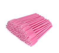 G2PLUS 100 PCS Pink Disposable Eyelash Brushes Spoolies: Mascara Wands Applicator for Eyelash Extensions