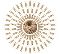 G2PLUS 100PCS Mini Wooden Pegs - 3.5cm Photo Display Clips - Tiny Clothes Pegs with 30 M Jute String for Arts & Crafts, Weddings & Events