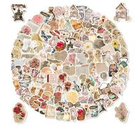 G2PLUS 100PCS Vintage Aesthetic Stickers, Waterproof Vinyl Stickers | For Journals, Scrapbooking, Collage, Planners, Card Making and DIY Decoration