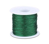 G2PLUS 1mm Metallic Green Thread String, 100m Sparkly Christmas Twine | 8Ply, Durable, Non-elastic Cord for Gift Wrapping, Making Chrsitmas Decorations, Hang Christmas Cards, Baubles and Ornaments