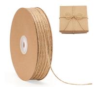 G2PLUS 2mm Brown Jute String Twine, 100m Gift Wrapping String | 3Ply for DIY Art Crafting, Gift Wrapping, Wedding Decor, Floral Arrangement, Home Decoration,