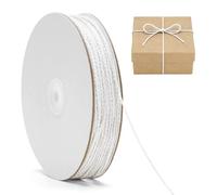 G2PLUS 2mm White Cotton String Twine, 100m Gift Wrapping String for DIY Crafting, Gardening, Decoration