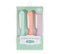 G2PLUS 3 PCS Eyebrow Razor Shaper Cheek Facial Hair Remover Peach Fuzz Shaver Women's Trimmer Shaving Grooming Kit