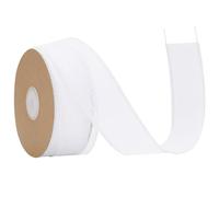 G2PLUS 4cm White Wired Burlap Ribbon: 10m Hessian Ribbon for Crafting, Bows, Gift Wrapping, Wreaths, Christmas Decoration