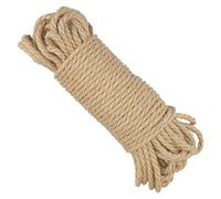G2PLUS 5MM Thick Jute Rope, 20M Brown Natural Cord, 3-Ply Thick Jute Rope for Macrame, Cat Scratch Post, Garden Decoration