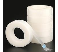 G2PLUS 6 Rolls Micropore Adhesive Surgical Tape, 1/2 Inch PE Medical Tape, White Eyelash Extension Tape -10 Yards Each Roll