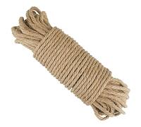 G2PLUS 6MM Thick Jute Rope, 20M Strong Hemp Garden Rope, 4-Ply Jute Twine String for DIY Crafts Arts and Gardening Applications