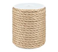 G2PLUS 8MM Thick Jute Hemp Rope 20M Natural Jute String Twine, Craft Rope for DIY Cat Scratcher, Gardening Bundling Craft Decoration