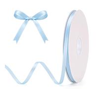 G2PLUS Baby Blue Satin Ribbons: 6mm x 100Yards Narrow Gift Wrapping Ribbon for Wrapping Presents, Making Cards, Craft Projects,Christmas Decorations