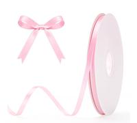 G2PLUS Baby Pink Satin Ribbons: 6mm x 100Yards Narrow Gift Wrapping Ribbon for Wrapping Presents, Making Cards, Craft Projects,Christmas Decorations