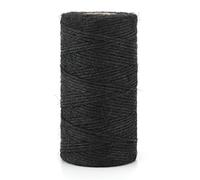 G2PLUS Black Jute String Twine 2MM, 100M Natural Garden Jute Rope, 2 Ply Art and Crafts Linen String Black for DIY Craft; Gardening Use