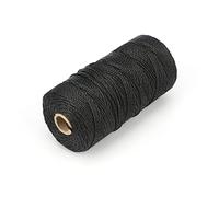 G2PLUS Black Nylon String Cord 2.0mm: 130M Twisted Mason Nylon Line, 36Ply Waterproof Brick Line String for Masonry Jobs, DIY Projects, Crafting, Gardening
