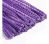 G2PLUS Dark Purple Pipe Cleaners for Craft, 30cm Long Crafting Pipe Cleaners for Christmas Craft, 6mm Chenille Stem for DIY, 100PCS Pipe Cleaners for Christmas Tree Project Decoration