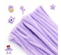 G2PLUS Light Purple Pipe Cleaners for Craft, 200PCS Long Crafting Pipe Cleaners, 6mm Chenille Stem for DIY, 30cm Lavender Pipe Cleaners for DIY, Arts and Crafts Project Decoration