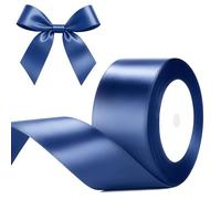 G2PLUS Navy Blue Stain Ribbons 50mm: Decorative Gift Wrapping Ribbon for Crafting, Party Decoration, 22m