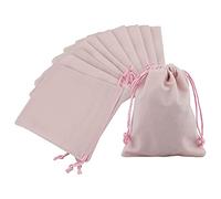 G2PLUS Pink Velvet Jewellery Pouches, 12x15CM Velvet Drawstring Bags for Jewellery, 20PCS Medium Soft Gift Bags with Drawstrings for Wedding, Party, Valentine's Day, Anniversary