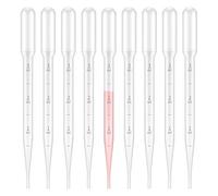 G2PLUS Plastic Transfer Pipette 3ml Washable Pasteur Pipettes Measuring Pipettors Disposable Dropper for Mixing Acrylic Paints and Lab, Pack of 100 (3 ML)
