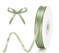 G2PLUS Sage Green Satin Ribbons: 3mm x 100Yards Narrow Gift Wrapping Ribbon for Wrapping Presents, Making Cards, Craft Projects,Christmas Decorations