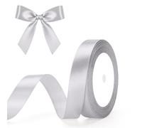 G2PLUS Silver Gray Stain Ribbons 20mm: Gift Wrap Ribbon, 22M Ribbons for Gift Wrapping, Wedding Car, Christmas Craft