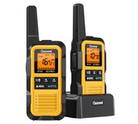 G2Pro Professional Walkie-Talkies for Adults [IP67 Waterproof & Floatable] Long-Range Radio with Dual PTT, SOS Weather Alarm, FM Radio + Battery for Outdoor Use (2 pieces)