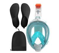G2RISE Full Face Snorkel Mask Adult, Anti-Leak Anti-Fog, Snorkeling Set with Water Shoes for Men and Women
