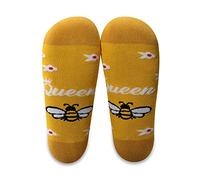 G2TUP 2 Pairs Funky Honey Bee Socks Queen Bee Farm Animal Themed Socks Bumblebee (2 Pairs/Set, Mid Calf), 2 pairs/set