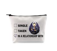 G2TUP A Court of Thorns and Roses Gift Single Taken Mentally Dating Rhysand Makeup Bag ACOTAR Fan Cosmetic Bag Bookish Gift Zipper Travel Bag, Mentally Dating Rhysand White Bag