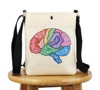 G2TUP Brain Anatomy Gift Neuroscience Cosmetic Bag Neurology Nurse Makeup Bag Nursing S-tudent Anatomical Layout Brain Zipper Travel Bag, Brain Anatomy -X