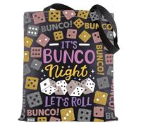 G2TUP Bunco Dice Game Night Tote Bag Dice Game Lover Gift It's Bunco Night Let's Roll Shoulder Bag Bunco Dice Merchandise (It's Bunco Night TG)