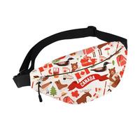 G2TUP Canada Travel Fanny Pack Canada Souvenir Gifts Canada Trip Waist Packs Canada Tourist Merchandise, Canada WB, Crossbody Waist Bag