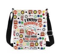 G2TUP Casino Crossbody Bag Slot Machine Gifts Gambling Money Bag Gambler Shoulder Bag Vegas Vacation Travel Bag, I Enjoy Romantic Cb, Western