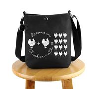 G2TUP Chicken Mom Gift Chicken Math Crossbody Bag Flock Calculations Travel Bag Farmhouse Funny Gift, Chicken Math X