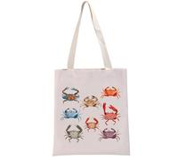 G2TUP Crab Lover Gift Crab Design Tote Bag Crab Beach Handbag Summer Beach Lover Gift, Crab Design Tb