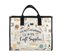 G2TUP Crafter Gift It's Not Hoarding If It's Craft Supplies Tote Bag Crafting Lover Handbag Sewing Lover Gift, Craft Supplies Tt