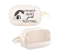 G2TUP Creative Writer Makeup Bag - Future Author Cosmetic Bag, Novelist Gift Writer Appreciation Zipper Travel Bag, Just Plotting TM