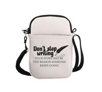 G2TUP Creative Writer Makeup Bag - Future Author Cosmetic Bag, Novelist Gift Writer Appreciation Zipper Travel Bag, Stop Writing S