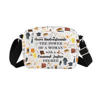 G2TUP Criminal Justice Lover Gift Woman Criminal Justice Makeup Bag Woman Power Cosmetic Bag Criminal Justice Graduation Gift, Woman Criminal Justice HS