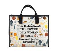 G2TUP Criminal Justice Lover Gift Woman Criminal Justice Makeup Bag Woman Power Cosmetic Bag Criminal Justice Graduation Gift, Woman Criminal Justice Tt