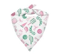 G2TUP Dog & Cat Owners Gift Pink & Green Pickleball Bandana Pet Scarf Dog Lover Doggy Mom Gift Beach Lover Gift Pet Party Animals Gift (Pink & Green Pickleball DB)