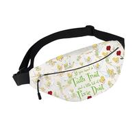 G2TUP Fairy Pixie Bell Crossbody Bag Fairy Tale Fans Gift Faith Trust And Pixie Dust Fanny Pack Fairy Pixie Merchandise, All You Need WB, Crossbody Waist Bag